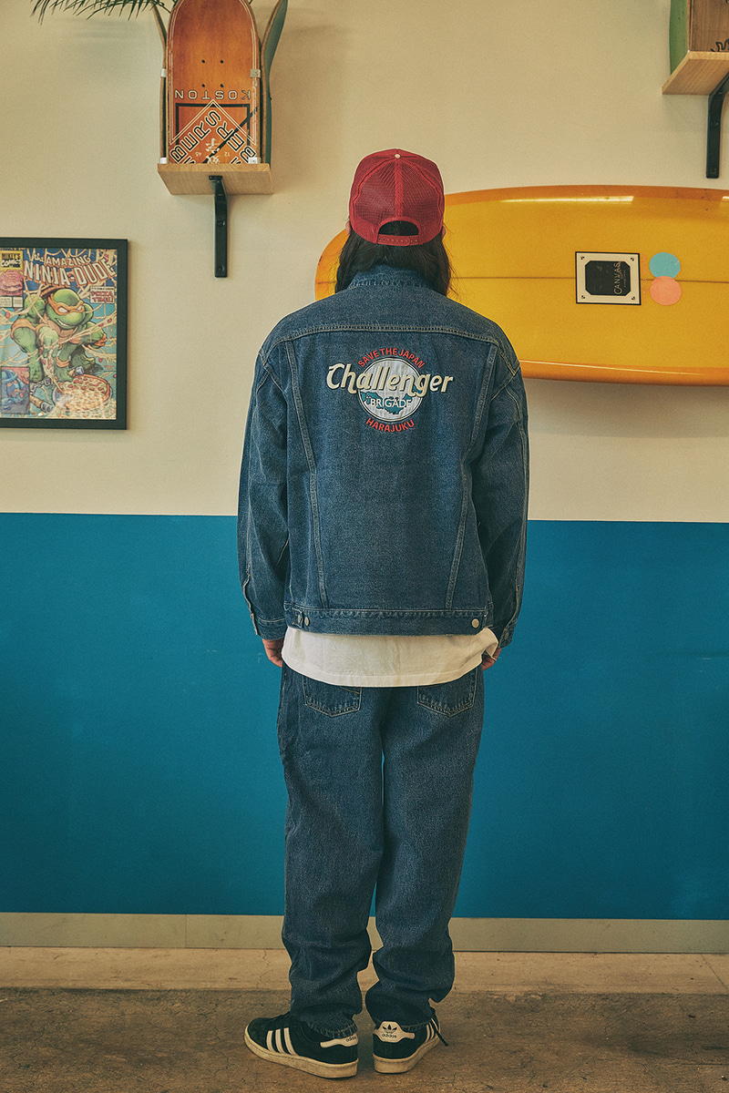 ICE WASHED PATCH DENIMJACKET(CHALLENGER)